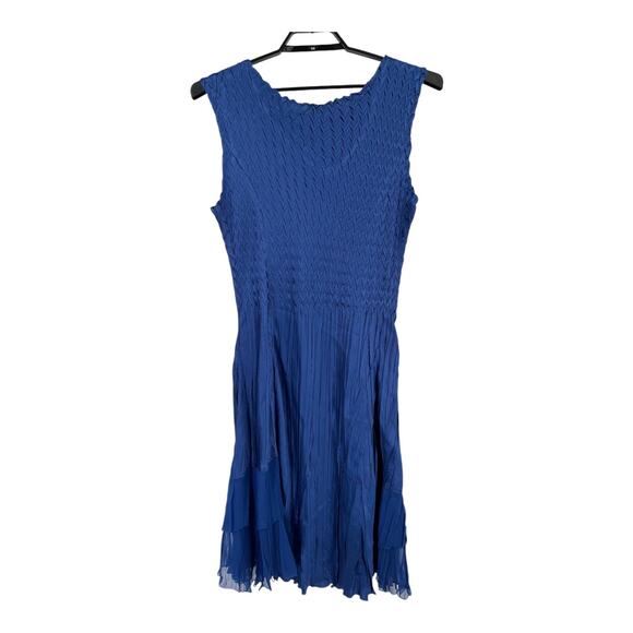 Komarov dress beaded v neck chiffon charmeuse midi size X-Large XL - Picture 4 of 5